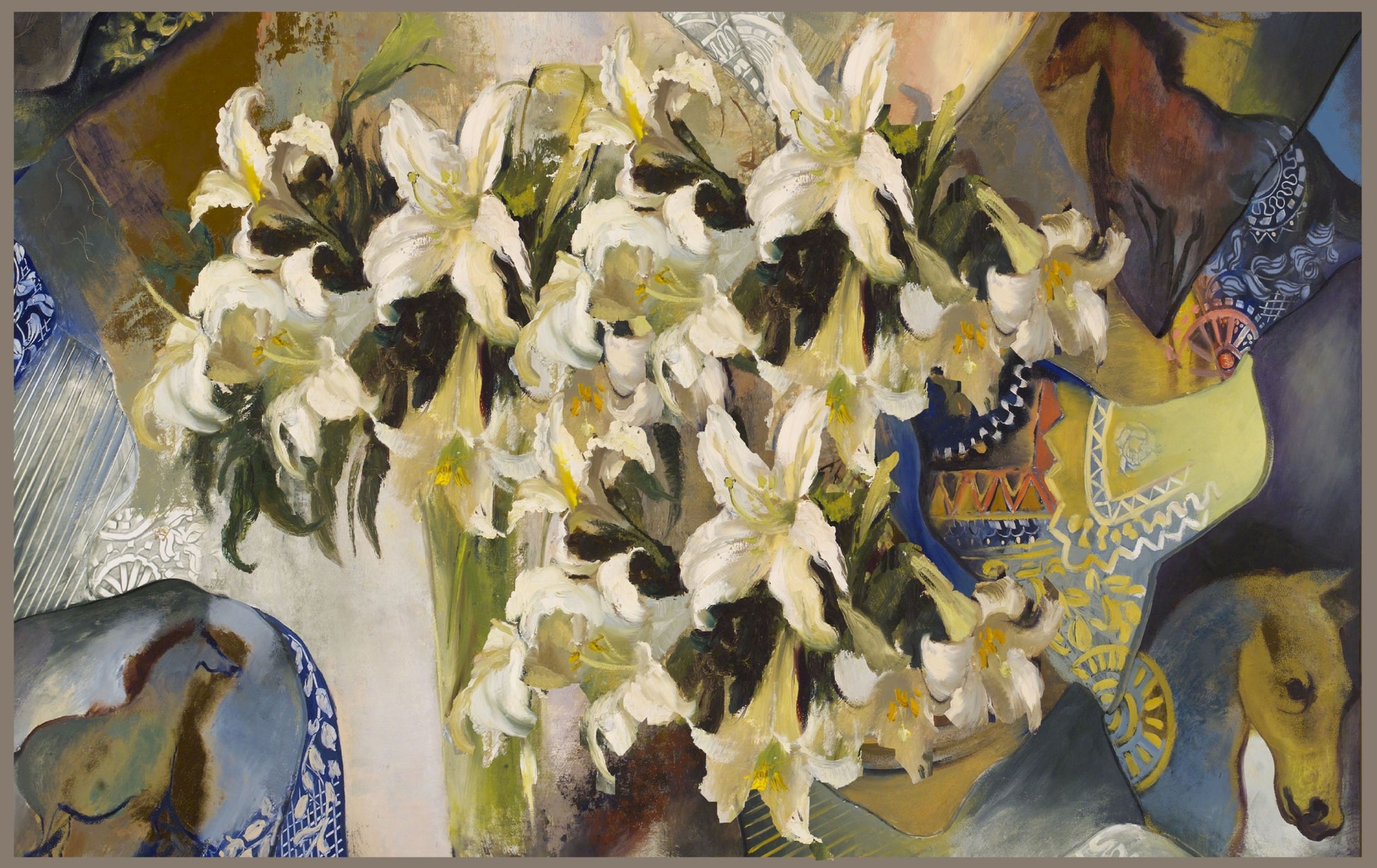 Winter Blanket - White Lilies